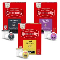 Community Coffee Variety Pack 72 Count Coffee Pods, Dark Roast, Compatible with Keurig 2.0 K-Cup Brewers