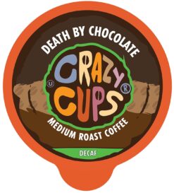Crazy Cups Decaf Flavored Hot or Iced Coffee, for the Keurig K Cups 2.0 Brewers, Death By Chocolate, 80 Count