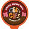 Crazy Cups Flavored Coffee, Chocolate Raspberry Truffle Coffee, Single Serve Coffee for Keurig K Cups Machines, Hot or Iced Coffee, Medium Roast Coffee in Recyclable Pods, 80 Count Value Pack