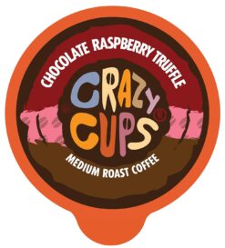 Crazy Cups Flavored Coffee, Chocolate Raspberry Truffle Coffee, Single Serve Coffee for Keurig K Cups Machines, Hot or Iced Coffee, Medium Roast Coffee in Recyclable Pods, 80 Count Value Pack