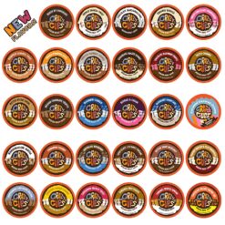 Crazy Cups Flavored Coffee Pods Variety Pack, Medium Roast, Single Serve in Recyclable for Keurig K cups Machines, 50 Count