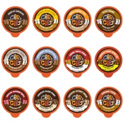 Crazy Cups Flavored Coffee Pods and Chocolate Coffee Pods Variety Pack for The Keurig K Cups Machine, Recyclable Single Serve Cups, 96 Count