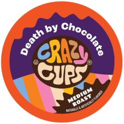 Crazy Cups Flavored Coffee for Keurig K-Cup Machines, Death By Chocolate, Hot or Iced Coffee, 80 Single Serve, Recyclable Pods