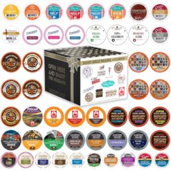 Crazy Cups Variety Pack, Single Serve Pods for Keurig K-Cup, Assorted Flavors like Espresso, Dark Roast, Breakfast Blend, Coffee, 50 Count