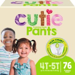 Cuties 4T/5T Potty Training Pants for Girls and Boys, Hypoallergenic with Skin Smart, 76 Count