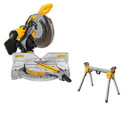 DEWALT DWS716WDWX724 15 Amp Corded 12 in. Compound Double Bevel Miter Saw with 29.8 lbs. Compact Miter Saw Stand with 500 lbs. Capacity