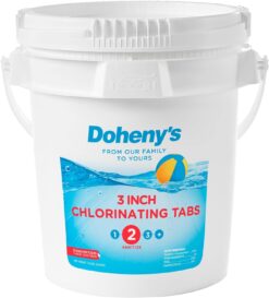 Doheny's 3 Inch Stabilized Chlorine Tablets | Pro-Grade Pool Sanitizer, Long Lasting, Slow Dissolving, 99% Pure Tri-Chlor, Individually Wrapped - 10lb