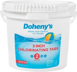Doheny's 3 Inch Stabilized Chlorine Tablets | Pro-Grade Pool Sanitizer, Long Lasting, Slow Dissolving, 99% Pure Tri-Chlor, Individually Wrapped - 25lb