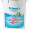 Doheny's 3 Inch Stabilized Chlorine Tablets | Pro-Grade Pool Sanitizer, Long Lasting, Slow Dissolving, 99% Pure Tri-Chlor, Individually Wrapped - 50lb