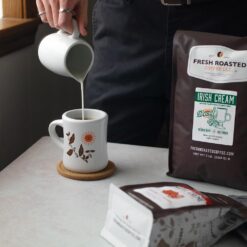 Fresh Roasted Coffee, Decaf Irish Cream Flavored Coffee, 5 lb (80 oz), Medium Roast, Kosher, Ground
