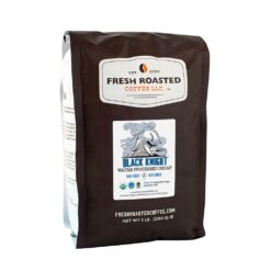 Fresh Roasted Coffee, Fair Trade Organic Black Knight Water-Processed Decaf, 5 lb (80 oz), Dark Roast, Kosher, Ground