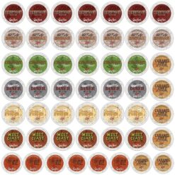 Guy Fieri Coffee Pods Variety Pack, Medium And Dark Roast Flavored And Unflavored Coffee For Keurig K Cups Machines, Assorted Flavored Coffee Pods, 50 Count
