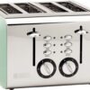 Haden 75009 COTSWOLD 4-Slice, Wide Slot Retro Toaster with Browning Control, Cancel, and Defrost Settings (Sage)