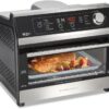 Hamilton Beach Toaster Oven Air Fryer Combo, Includes Bake, Broil, and Toast, Fits 12” Pizza, 1800 Watts, 10 Cooking Modes + Digital Controls, Black & Stainless Steel