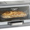 Hamilton Beach Toaster Oven Air Fryer Combo with Large Capacity, Fits 6 Slices or 12” Pizza, 4 Cooking Functions for Convection, Bake, Broil, Roll-Top Door, Easy Reach Sure-Crisp, Stainless Steel
