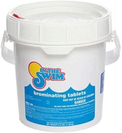 In The Swim 1 Inch Bromine Tablet Sanitizer for Spas, Hot Tubs, or Swimming Pools - Pre-Stabilized, Low Odor, Chlorine Alternative - 61% Available Bromine - 3.5 Pounds