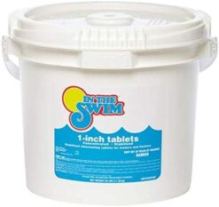 In The Swim 1 Inch Stabilized Chlorine Tablets for Sanitizing Swimming Pools - Fast Dissolving - 90% Available Chlorine - Tri-Chlor - 25 Pounds