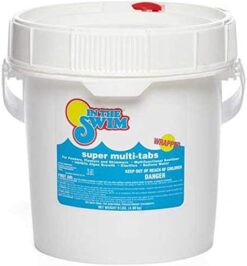 In The Swim 3 inch 5-in-1 Super Multi-Tabs – Swimming Pool Sanitizer – Chlorine - Algaecide - Stabilizer - Clarifier - 9 Pounds