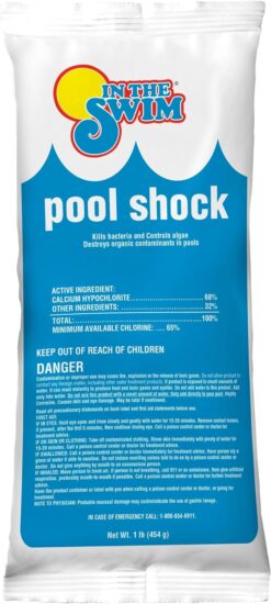 In The Swim Pool Shock – 68% Cal-Hypo Granular Sanitizer for Crystal Clear Water – Defends Against Bacteria, Algae, and Microorganisms - 6 X 1 Pound
