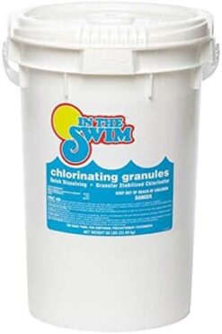 In The Swim Sodium Dichlor Chlorine Shock Granules for Sanitizing Swimming Pools – Fast Dissolving, pH Balanced Sanitizer - 56% Available Chlorine, 99% Sodium-Dichlor – 40 Pound