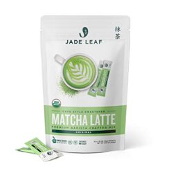 Jade Leaf Matcha Organic Cafe Style Sweetened Matcha Latte Green Tea Powder, Premium Barista Crafted Mix - Authentically Japanese (100 Count)
