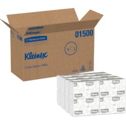 Kimberly-Clark Professional Kleenex C Fold Paper Towels (01500), Absorbent, White, 16 Packs/Case, 150 C-Fold Towels/Pack, 2,400 Towels/Case