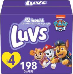Luvs Diapers - Size 4, 198 Count, Paw Patrol Disposable Baby Diapers