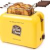 Nostalgia GCT2 Deluxe Grilled Cheese Sandwich Toaster with Extra Wide Slots, Yellow