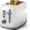 Oster® Retro 2-Slice Toaster with Quick-Check Lever, Extra-Wide Slots, Impressions Collection, White