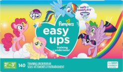 Pampers Easy Ups Girls & Boys Potty Training Pants - Size 2T-3T, One Month Supply (140 Count), My Little Pony Training Underwear