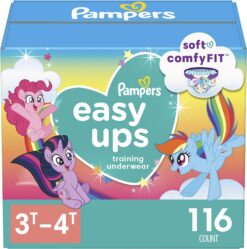 Pampers Easy Ups Girls & Boys Potty Training Pants - Size 3T-4T, 116 Count, My Little Pony Training Underwear