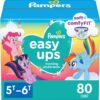 Pampers Easy Ups Girls & Boys Potty Training Pants - Size 5T-6T, 80 Count, My Little Pony Training Underwear