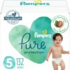 Pampers Pure Protection Diapers - Size 5, One Month Supply (132 Count), Hypoallergenic Premium Disposable Baby Diapers