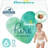 Pampers Pure Protection Diapers - Size 6, 72 Count, Hypoallergenic Premium Disposable Baby Diapers