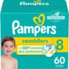 Pampers Swaddlers Diapers - Size 8, 60 Count, Ultra Soft Disposable Baby Diapers