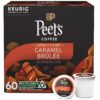 Peet’s Coffee, Flavored Coffee K-Cup Pods for Keurig Brewers - Caramel Brûlée, 60 Count (6 boxes of 10 pods), Light Roast