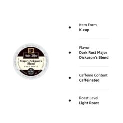 Peet's Coffee & Tea Coffee Major Dickason's Blend K-Cup Portion Pack for Keurig K-Cup Brewers, 88 Count