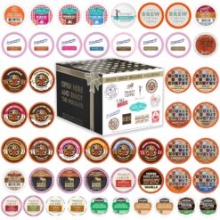 Perfect Samplers Flavored Coffee Variety Pack, Including Vanilla, Chocolate Coffee & More, Flavored Coffee Pods for Keurig K Cups Machines, 50 Count
