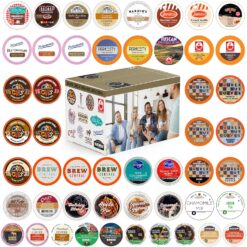 Perfect Samplers Tea Pods, Cider, Hot Chocolate, Cappuccino & Coffee Pods Variety Pack, Single Serve Coffee & K Pod Variety Pack for Keurig K Cups Brewers, Coffee Gift Set, 50 Count