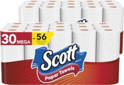 Scott Paper Towels, Choose-A-Sheet - 30 Mega Rolls (2 Packs of 15) = 56 Regular Rolls (102 Sheets Per Roll)