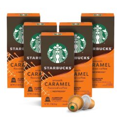 Starbucks Caramel Flavored Coffee Capsules Compatible with Nespresso Original Line System (50 Count)