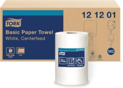 Tork Basic Centerfeed Paper Wiper White M2, High Absorbency, 6 x 600 Sheets, 121201