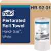 Tork Handi-Size Perforated Roll Towel White, Certified Compostable, 30 x 120 Towels, HB9201