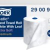 Tork Matic Extra Soft Paper Hand Towel Roll White with Blue Leaf H1, Premium, High Absorbency, 6 Rolls x 300 ft, 290094