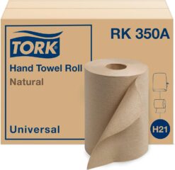 Tork Paper Hand Towel Roll Natural H21, Universal, 100% Recycled Fiber, 12 Rolls x 350 ft, RK350A