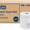 Tork Paper Hand Towel Roll White H21, Universal, 100% Recycled Fiber, 6 Rolls x 1000 ft, RB10002