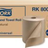 Tork Paper Towel Roll Natural - Universal Hand Roll, Natural Paper Towels with Brown Tissues made of 100% Recycled Fiber, 6 Rolls x 800 ft, Compatible with H21 Dispenser, RK800E