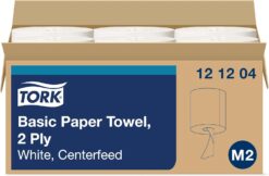 Tork Soft Centerfeed Hand Towel White M2, High Absorbency, 6 x 600 Sheets, 121204