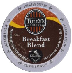 Tully's Coffee, Breakfast Blend, Single-Serve Keurig K-Cup Pods, Medium Roast Coffee, 48 Count (2 Boxes of 24 Pods)