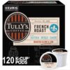 Tully's Coffee, French Roast, Single-Serve Keurig K-Cup Pods, Dark Roast Coffee, 120-Count (5 Boxes of 24 Pods)